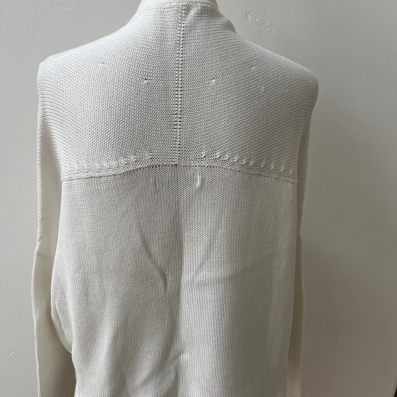 ELM by Matthildur white cotton sweater, cape like fit, Icelandic design, small - Picture 3 of 9